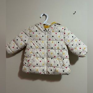 6-12M Old navy polka dot puffer jacket